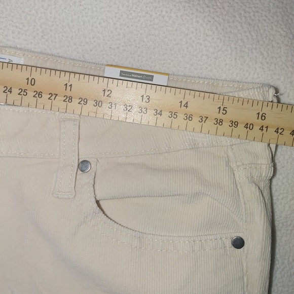 Boot Cut High Waist Corduroy Jeans Women's Size 14 Beige Stretch New With Tags - Picture 5 of 7